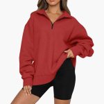 Women’s Knitted Sweater with Half Zip - Image 8