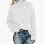 Women's Knit Sweater with High Neck - Image 6