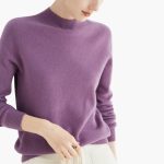 Women's Knitted Sweater with Stand-Up Collar - Image 12