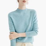 Women's Knitted Sweater with Stand-Up Collar - Image 2
