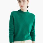 Women's Knitted Sweater with Stand-Up Collar - Image 3