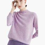 Women's Knitted Sweater with Stand-Up Collar - Image 9