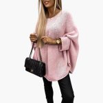 Women's Oversized Knit Sweater with Loose Fit and Round Neck - Image 4