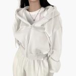 Women's Hoodie Sweatshirt with Zipper - Image 6