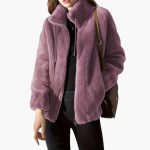 Women’s Teddy Coat with Zipper and Drawstring - Image 4