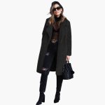 Women's Long Teddy Coat with Wide Collar and Pockets - Image 7