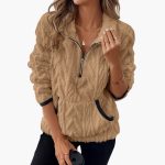 Women's Teddy Fleece Pullover with Kangaroo Pockets - Image 6