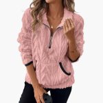 Women's Teddy Fleece Pullover with Kangaroo Pockets - Image 3