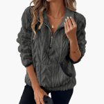 Women's Teddy Fleece Pullover with Kangaroo Pockets - Image 2