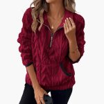 Women's Teddy Fleece Pullover with Kangaroo Pockets - Image 7