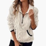 Women's Teddy Fleece Pullover with Kangaroo Pockets - Image 5