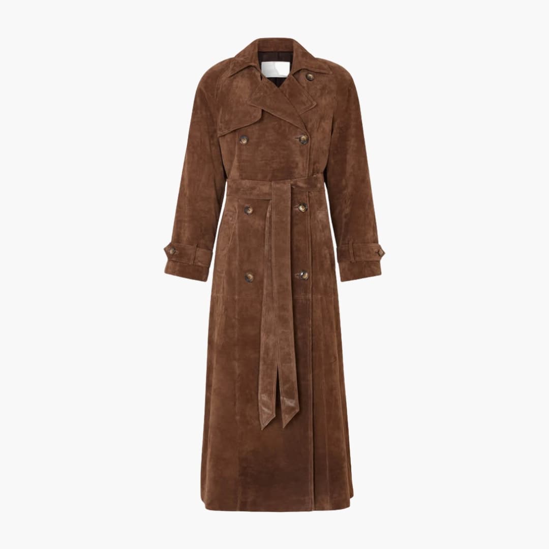 DamenTrenchcoatmitReverskragenundBindegurtel_3.jpg Women's Trench Coat with Notched Collar and Belt - Image 1