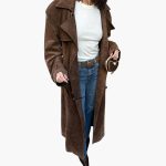Women's Trench Coat with Notched Collar and Belt - Image 4