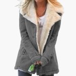 Women's Winter Jacket with Front Zipper and High Collar - Image 4