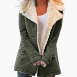 Women's Winter Jacket with Front Zipper and High Collar - Image 3