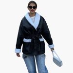 Women's Winter Jacket with Belt and Front Pockets - Image 3