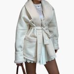 Women's Winter Jacket with Belt and Front Pockets - Image 5