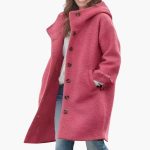 Women's Long Winter Coat with Buttons and Pockets - Image 6