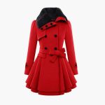 Women's Winter Coat with Belt and Button Closure - Image 4