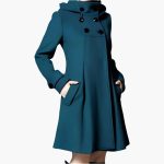 Women’s Coat with Hood and Button Closure - Image 2