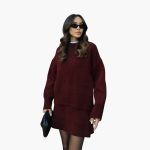 Women's Two-Piece Set with Round Neck Sweater - Image 9