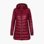 Women's Winter Down Jacket with Hood and Long Cut - Image 2