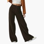 Women's Pants with Waistband and Wide Legs - Image 4