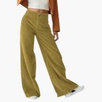 Women's Pants with Waistband and Wide Legs - Image 2