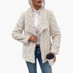 Women's Jacket with Open Front and Textured Surface - Image 2