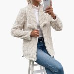 Women's Jacket with Open Front and Textured Surface - Image 4