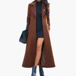 Women's Long Coat with Shawl Collar and Waist Belt - Image 2