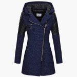 Women's Coat with Hood and Zipper - Image 4