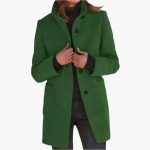 Women’s Coat with Stand Collar and Pockets - Image 3