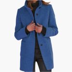 Women’s Coat with Stand Collar and Pockets - Image 5
