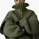 Women's oversized sweater with a roll neck and ribbed hem - Image 4