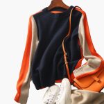 Women's Sweater with Round Neck and Long Sleeves - Image 3