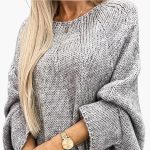 Women's sweater with boat neckline and long sleeves - Image 9