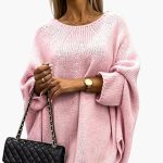 Women's sweater with boat neckline and long sleeves - Image 11