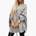 Women's sweater with boat neckline and long sleeves - Image 7