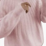 Women's Sweater with Ribbed Surface and Long Sleeves - Image 2