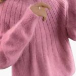 Women's Sweater with Ribbed Surface and Long Sleeves - Image 3