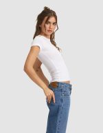 Women's Fine Ribbed Tee - Image 10