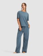 Women's First Layer Pajama Short Sleeve Tee & Pant Set - Image 23