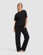 Women's First Layer Pajama Short Sleeve Tee & Pant Set - Image 16