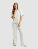 Women's First Layer Pajama Short Sleeve Tee & Pant Set - Image 8
