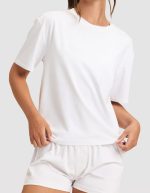 Women's First Layer Pajama Short Sleeve Tee & Boxer Short Set - Image 9