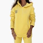 Women's Hoodie and Tracksuit Set with Drawstring and Kangaroo Pocket