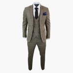 Men's 3-Piece Suit with Check Pattern