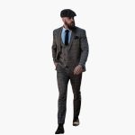 Men's 3-Piece Suit with Check Pattern - Image 6