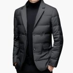 Men's Blazer Jacket with Buttons and Side Pockets